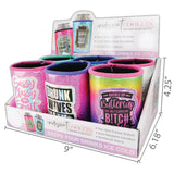Neoprene Iridescent Can and Bottle Cooler - 6 Pieces Per Retail Ready Display 24676 POLAR GEAR
