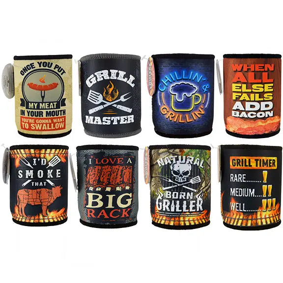 Neoprene Can Cooler and Bottle Suit Grill Assortment - 11 Pieces Per Retail Ready Display 88214 POLAR GEAR