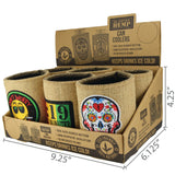 Neoprene Hemp Lined Can and Bottle Cooler - 6 Pieces Per Retail Ready Display 24823 POLAR GEAR