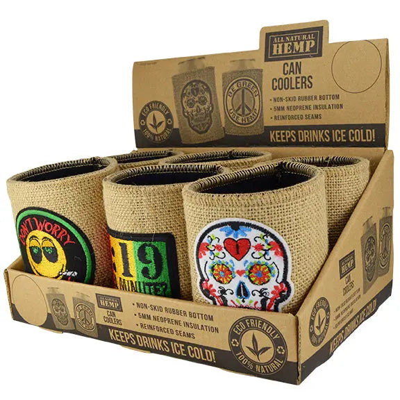 Neoprene Hemp Lined Can and Bottle Cooler - 6 Pieces Per Retail Ready Display 24823 POLAR GEAR