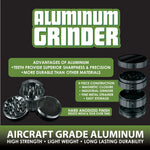 Metal 4 Piece Grinder 63Mm - 6 Pieces Per Retail Ready Display 24865 SMOKEZILLA