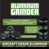 Metal 4 Piece Grinder 63Mm - 6 Pieces Per Retail Ready Display 24865 SMOKEZILLA