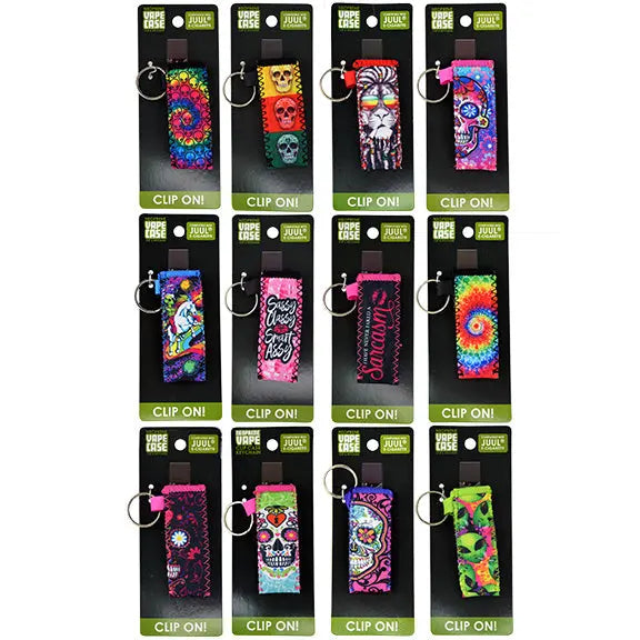 Neoprene Vape Case Key Chain - 12 Pieces Per Retail Ready Display 24876 SMOKEZILLA