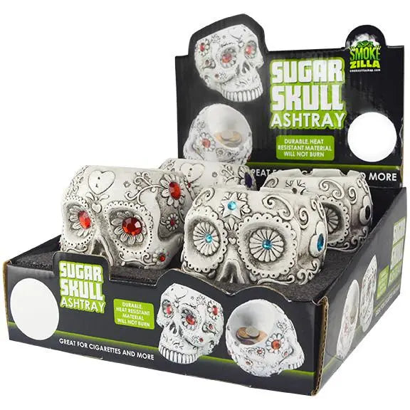 3D Sugar Skull Ashtray - 4 Pieces Per Retail Ready Display 24879 SMOKEZILLA
