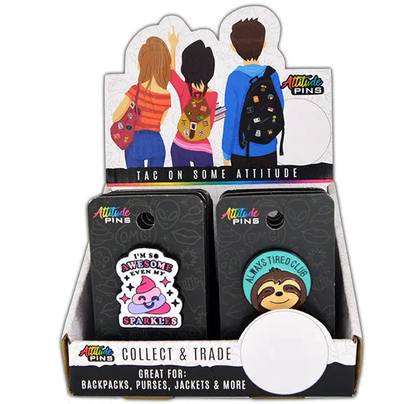 Enamel Tac Pin - 18 Pieces Per Retail Ready Display 24926 NOVELTY INC