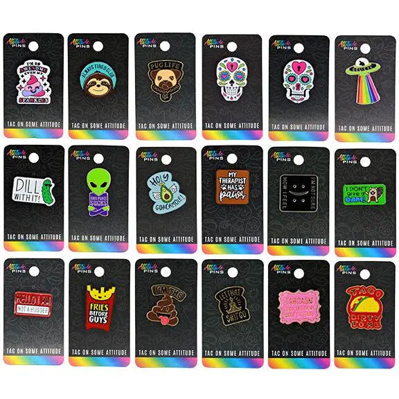 Enamel Tac Pin - 18 Pieces Per Retail Ready Display 24926 NOVELTY INC