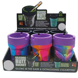 Silicone Butt Bucket Ashtray - 6 Per Retail Ready Display 25428 SMOKEZILLA