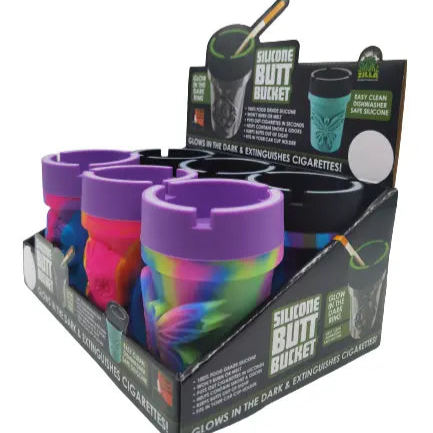 Silicone Butt Bucket Ashtray - 6 Per Retail Ready Display 25428 SMOKEZILLA