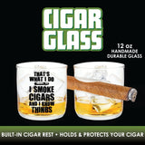 12 oz Drinking Glass with Cigar Rest - 6 Pieces Per Retail Ready Display 25550 SMOKEZILLA