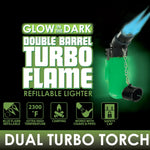 Glow in The Dark Double Head Torch Lighter - 12 Pieces Per Retail Ready Display 25558 SMOKEZILLA