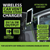 Phone Mount with Wireless Charging and Vent Clip - 6 Pieces Per Retail Ready Display 25588