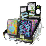 Ceramic Storage Box with Metal Trim - 6 Pieces Per Retail Ready Display 25623 SMOKEZILLA