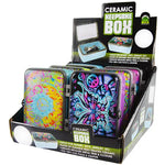 Ceramic Storage Box with Metal Trim - 6 Pieces Per Retail Ready Display 25623 SMOKEZILLA