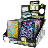 Ceramic Storage Box with Metal Trim - 6 Pieces Per Retail Ready Display 25623 SMOKEZILLA