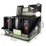 Black Glass Ashtray with Storage Compartment - 6 Pieces Per Retail Ready Display 25625 SMOKEZILLA