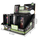 Black Glass Ashtray with Storage Compartment - 6 Pieces Per Retail Ready Display 25625 SMOKEZILLA