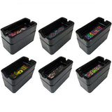 Black Glass Ashtray with Storage Compartment - 6 Pieces Per Retail Ready Display 25625 SMOKEZILLA