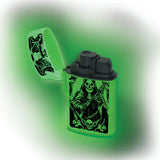 Glow in The Dark Flip Top Lighter - 15 Pieces Per Retail Ready Display 25627 SMOKEZILLA