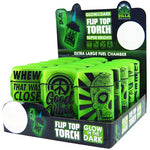 Glow in The Dark Flip Top Lighter - 15 Pieces Per Retail Ready Display 25627 SMOKEZILLA