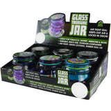 Glass Storage Jar with Clasp - 6 Pieces Per Retail Ready Display 25629 SMOKEZILLA