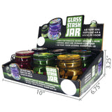 Glass Storage Jar with Clasp - 6 Pieces Per Retail Ready Display 25629 SMOKEZILLA