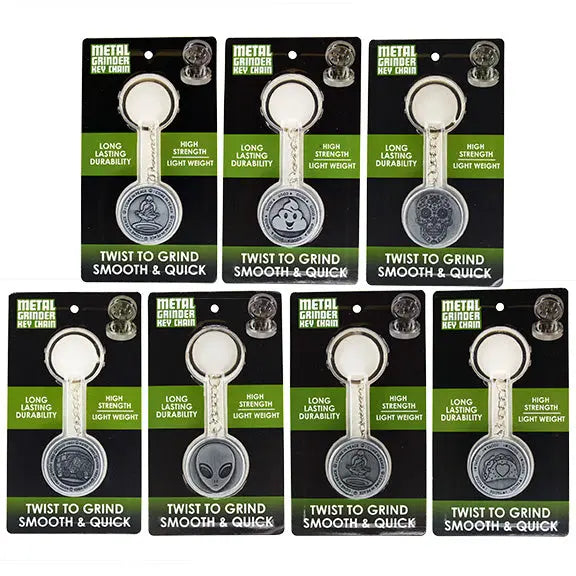 Metal Grinder Key Chain - 12 Pieces Per Retail Ready Display 25635 SMOKEZILLA