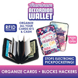 Aluminum Accordion RFID Blocking Wallet - 8 Pieces Per Retail Ready Display 25688 NOVELTY INC
