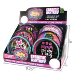 Round Ceramic Ashtray - 6 Per Retail Ready Display 25808 SMOKEZILLA