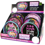 Round Ceramic Ashtray - 6 Per Retail Ready Display 25808 SMOKEZILLA