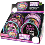 Round Ceramic Ashtray - 6 Per Retail Ready Display 25808 SMOKEZILLA