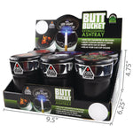 Printed Lid Butt Bucket Ashtray with LED Light - 6 Per Retail Ready Display 25814 SMOKEZILLA