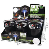 Printed Lid Butt Bucket Ashtray with LED Light - 6 Per Retail Ready Display 25814 SMOKEZILLA