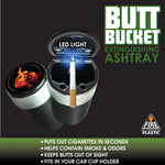 Printed Lid Butt Bucket Ashtray with LED Light - 6 Per Retail Ready Display 25814 SMOKEZILLA