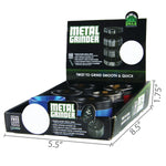 Metal 4 Piece Grinder with Concave Top 63Mm - 6 Pieces Per Retail Ready Display 25911 SMOKEZILLA
