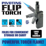 Pivot Head Flip Torch Lighter Blister Pack - 12 Pieces Per Retail Ready Display 25927Mn TORCH BLUE