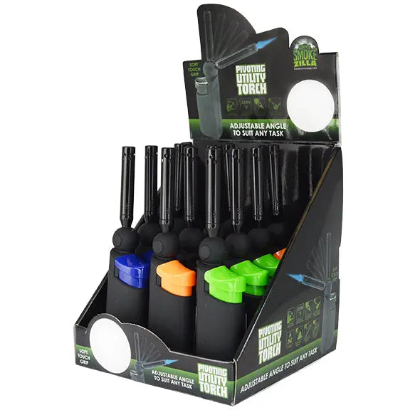 Pivot Head Utility Lighter- Pieces 12 Per Retail Ready Display 25965 SMOKEZILLA