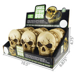 Skull Stash Box with Air Tight Seal - 6 Pieces Per Retail Ready Display 25979 SMOKEZILLA