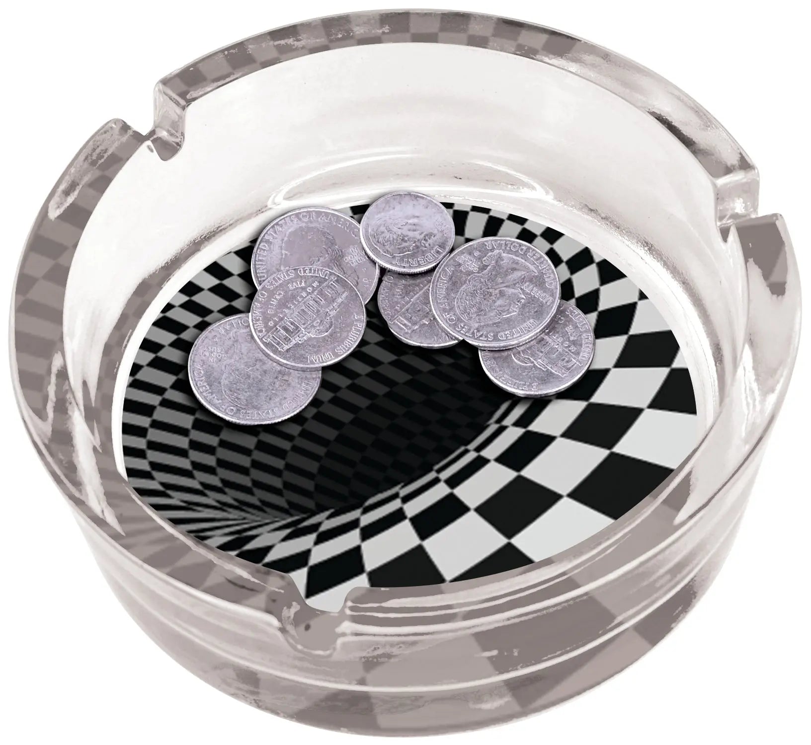 Glass Round Jumbo Ashtray - 6 Per Retail Ready Display 22175 SMOKEZILLA