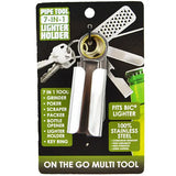 Metal Lighter Case Key Chain with Grinder - 6 Pieces Per Retail Ready Display 26044 SMOKEZILLA