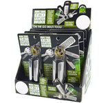 Metal Lighter Case Key Chain with Grinder - 6 Pieces Per Retail Ready Display 26044 SMOKEZILLA