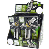 Metal Lighter Case Key Chain with Grinder - 6 Pieces Per Retail Ready Display 26044 SMOKEZILLA