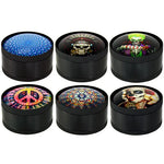 Metal 4 Piece Grinder with Dome Lid - 6 Pieces Per Retail Ready Display 26050 SMOKEZILLA