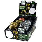 Metal 3 Piece Skull Grinder with Magnetic Closure - 6 Pieces Per Retail Ready Display 26092 SMOKEZILLA