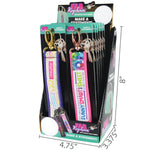 Heavy Fabric Printed Keychain - 12 Pieces Per Retail Ready Display 26134 NOVELTY INC