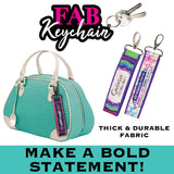 Heavy Fabric Printed Keychain - 12 Pieces Per Retail Ready Display 26134 NOVELTY INC