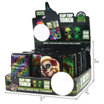 Glow in The Dark Flip Top Torch Lighter - 12 Pieces Per Retail Ready Display 26166 SMOKEZILLA