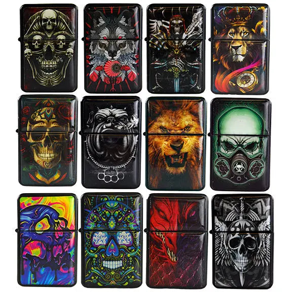 Metal Flip Top Pipe Lighter - 12 Pieces Per Retail Ready Display 26167 SMOKEZILLA