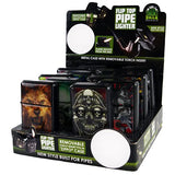 Metal Flip Top Pipe Lighter - 12 Pieces Per Retail Ready Display 26167 SMOKEZILLA