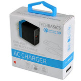 AC Wall Charger with Dual USB / USB-C Ports 2.4 Amp - 5 Pieces Per Pack 26236 NOVELTY INC