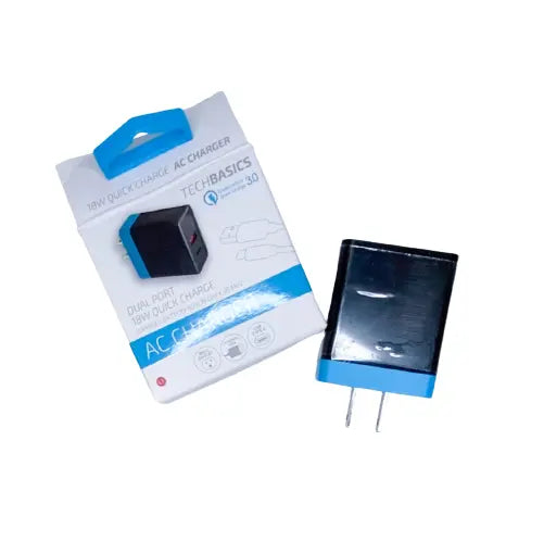 AC Wall Charger with Dual USB / USB-C Ports 2.4 Amp - 5 Pieces Per Pack 26236 NOVELTY INC